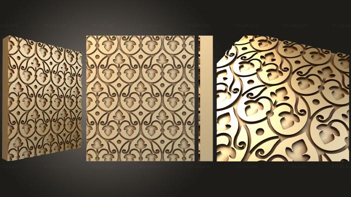 Geometrical panel (Background for the iconostasis with decorations in the Russian style, PGM_0272) 3D models for cnc