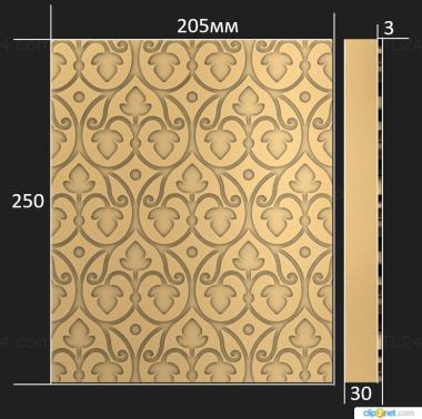 Geometrical panel (Background for the iconostasis with decorations in the Russian style, PGM_0272) 3D models for cnc