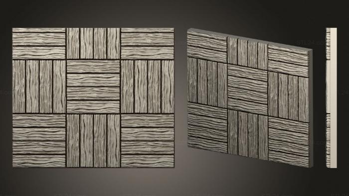 Geometrical panel (Wood floor.3x3.a.internal.ckit, PGM_0293) 3D models for cnc