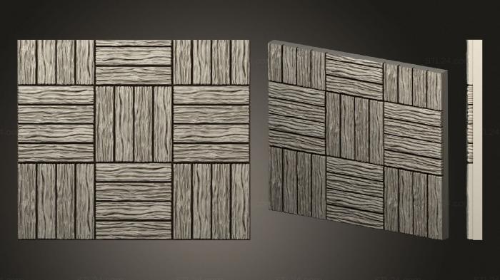 Geometrical panel (Wood floor.3x3.b.internal.ckit, PGM_0294) 3D models for cnc