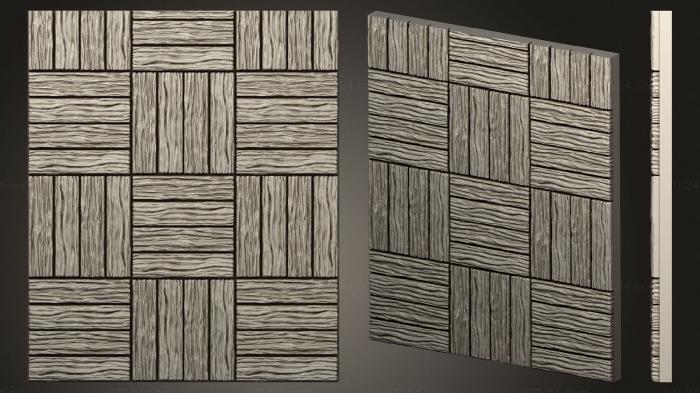 Geometrical panel (Wood floor.3x4.a.internal.ckit, PGM_0295) 3D models for cnc