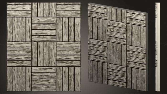 Geometrical panel (Wood floor.3x4.b.internal.ckit, PGM_0296) 3D models for cnc