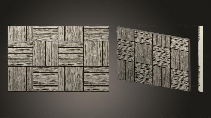 Geometrical panel (Wood floor.4x3.b.internal.ckit, PGM_0302) 3D models for cnc