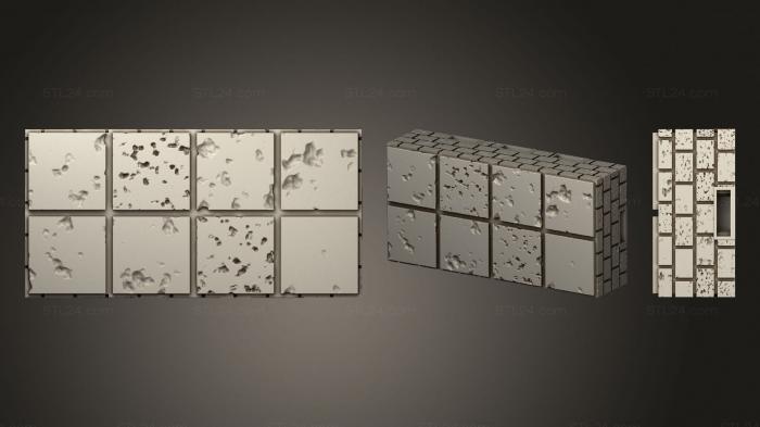 Панели геометрические (Ограненный камень.стояк.R.4.0x2.0.открытый замок, PGM_0310) 3D модель для ЧПУ станка