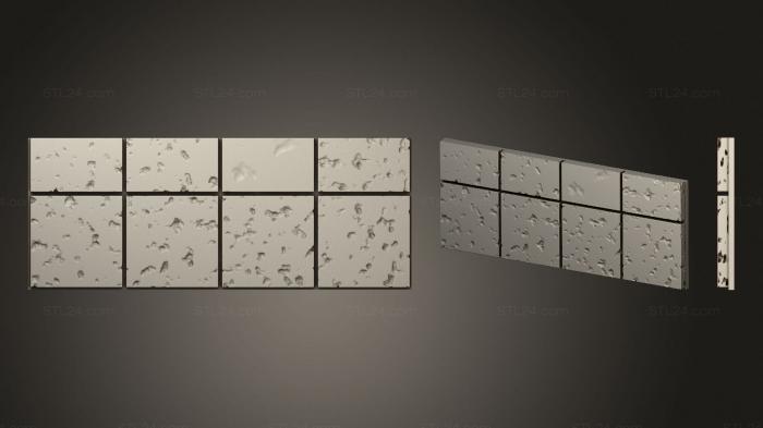 Панели геометрические (Вырезанная каменную стену.пол.дюйм.4x2, PGM_0329) 3D модель для ЧПУ станка