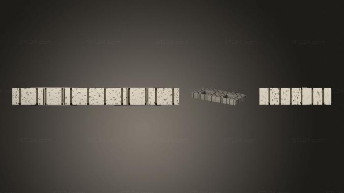 Панели геометрические (Вырезанная каменная стена.окно.дюймовое.4x.арочное.двойное, PGM_0334) 3D модель для ЧПУ станка