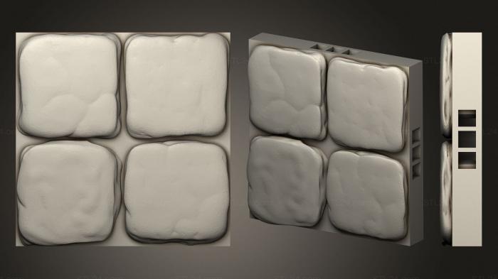 Панели геометрические (Каменная плитка Подземелья OFOL 2x2, PGM_0337) 3D модель для ЧПУ станка