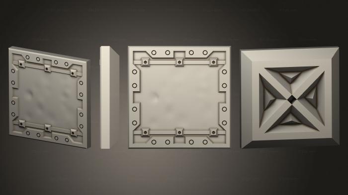 Geometrical panel (Citybuilders Parts 1x1 killzone tile 3, PGM_0367) 3D models for cnc