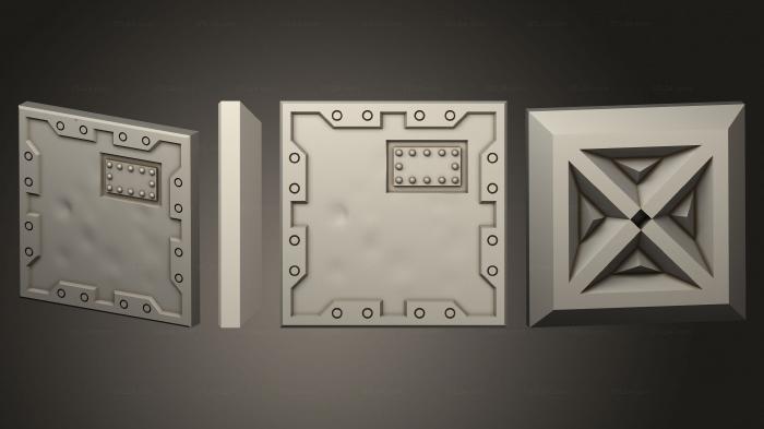 Панели геометрические (Детали Citybuilders 1x1 плитка killzone 5, PGM_0369) 3D модель для ЧПУ станка