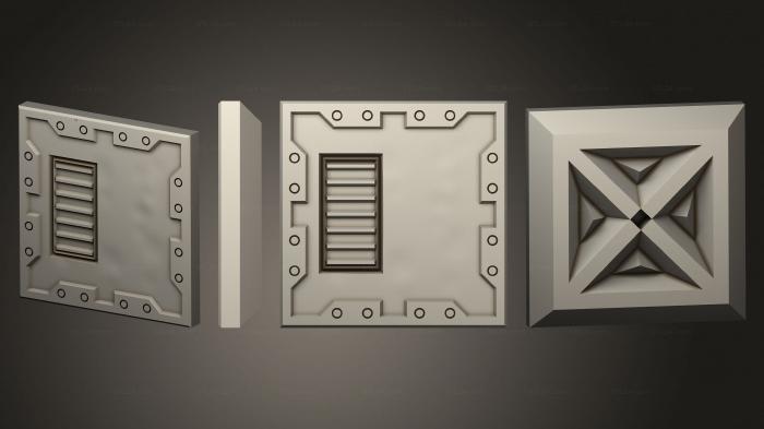 Панели геометрические (Части Citybuilders 1x1 плитка killzone 6, PGM_0370) 3D модель для ЧПУ станка