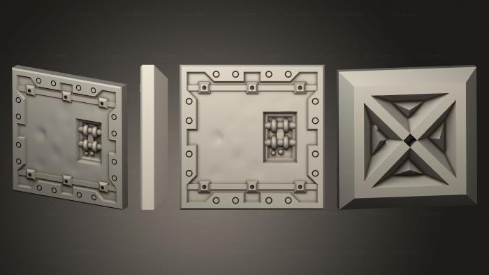 Панели геометрические (Детали Citybuilders 1x1 плитка killzone 7, PGM_0371) 3D модель для ЧПУ станка