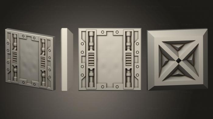 Geometrical panel (Citybuilders Parts 1x1 killzone tile 8, PGM_0372) 3D models for cnc