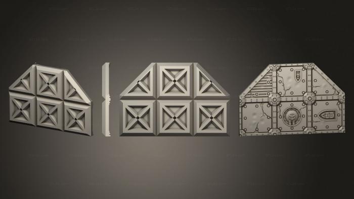 Панели геометрические (Детали Citybuilders 1x3 imperial floor с восьмиугольным расширением, PGM_0381) 3D модель для ЧПУ станка