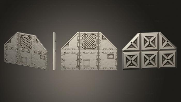 Панели геометрические (Citybuilders Parts 1x3 killzone с расширением octagon, PGM_0384) 3D модель для ЧПУ станка