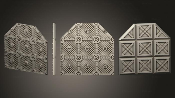 Панели геометрические (Детали Citybuilders 2x3 решетки с восьмиугольным расширением, PGM_0392) 3D модель для ЧПУ станка