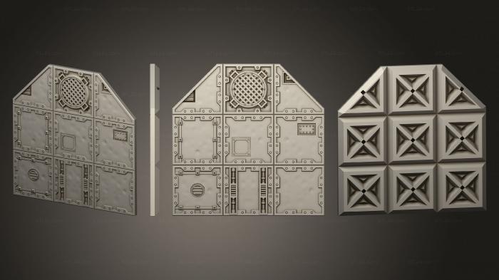 Панели геометрические (Citybuilders Parts 2x3 killzone с расширением octagon, PGM_0396) 3D модель для ЧПУ станка
