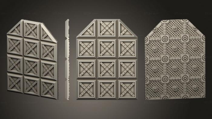 Панели геометрические (Детали Citybuilders 3x3 решетки с восьмиугольным расширением, PGM_0400) 3D модель для ЧПУ станка