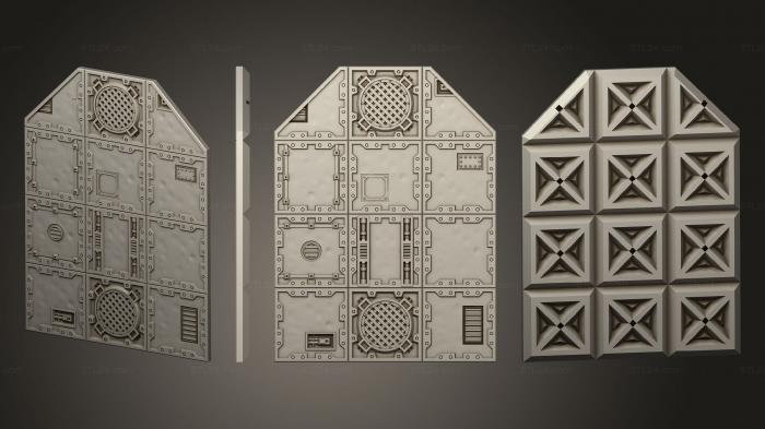 Панели геометрические (Citybuilders Parts 3x3 killzone с расширением octagon, PGM_0404) 3D модель для ЧПУ станка