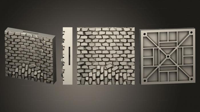 Geometrical panel (GC Alley deadend ROUGH, PGM_0461) 3D models for cnc