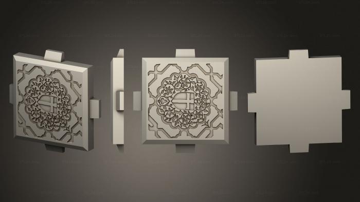 Geometrical panel (hexchess Pattern3 Square2, PGM_0484) 3D models for cnc