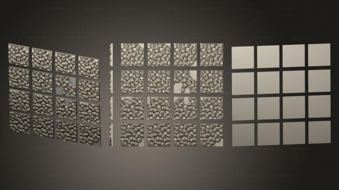 Geometrical panel (Kingdom Death Board 22, PGM_0690) 3D models for cnc