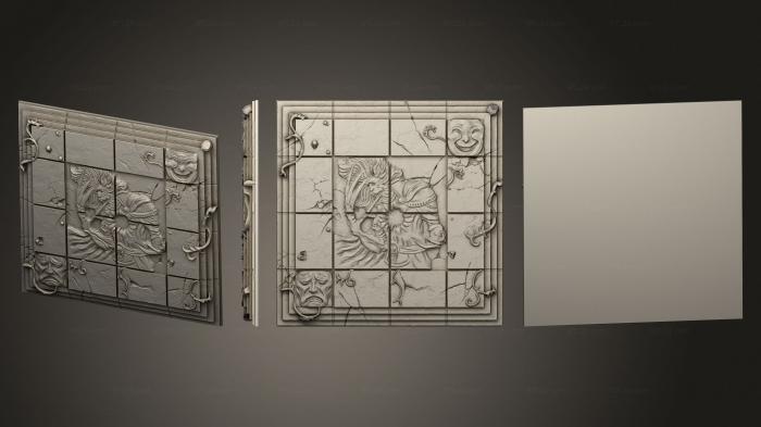 Geometrical panel (Kingdom Death Expansion Terrain LK Stage, PGM_0704) 3D models for cnc
