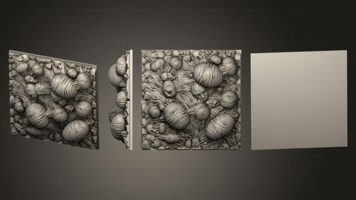 Geometrical panel (Kingdom Death Expansion Terrain S Silk Nest, PGM_0707) 3D models for cnc