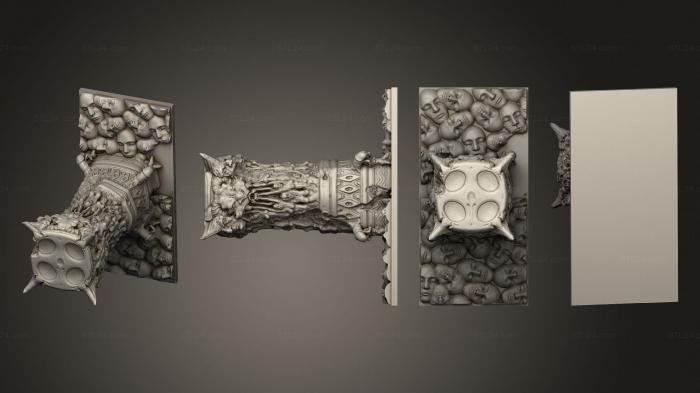 Geometrical panel (Kingdom Death Terrain V2 Stone Column 2, PGM_0720) 3D models for cnc