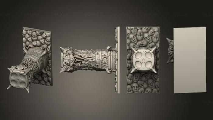 Geometrical panel (Kingdom Death Terrain V2 Stone Column 3, PGM_0721) 3D models for cnc