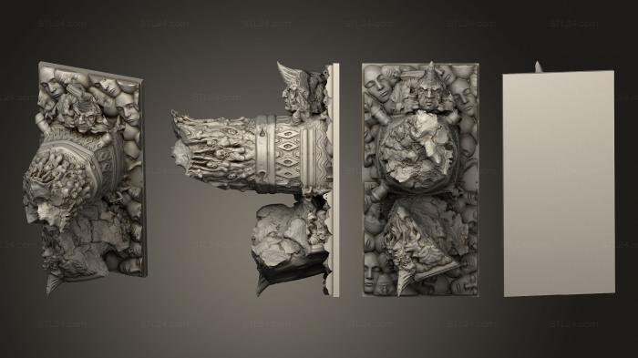 Панели геометрические (Королевство Death Terrain V2 Каменная Колонна 6, PGM_0724) 3D модель для ЧПУ станка