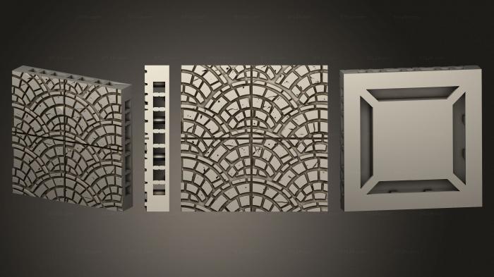 Geometrical panel (Kingdom Floor Tiles D, PGM_0730) 3D models for cnc