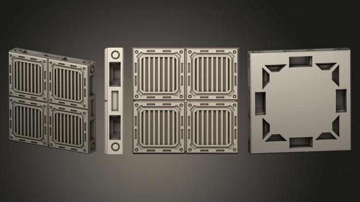 Geometrical panel (MOP C Kit Floor 2x2 F v01, PGM_0758) 3D models for cnc