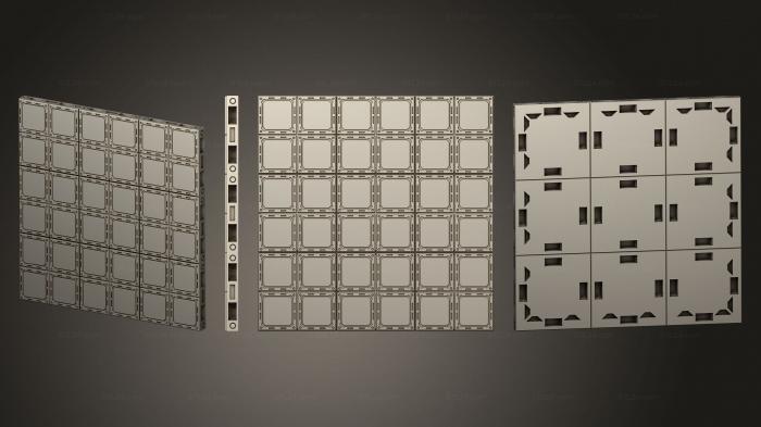 Панели геометрические (Комплект Швабры C Для пола 6x6 E v01, PGM_0767) 3D модель для ЧПУ станка