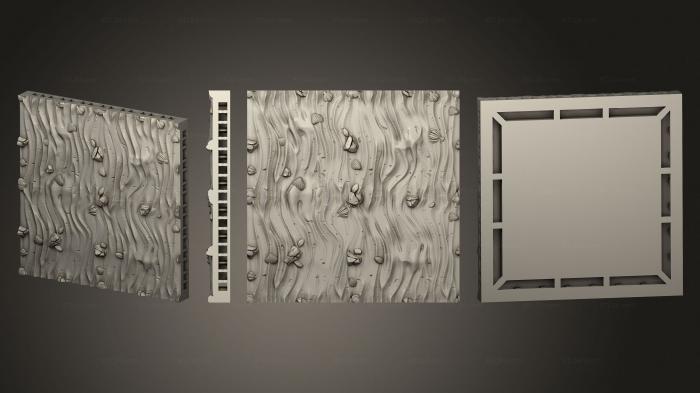 Панели геометрические (Натуральная Напольная плитка Пляжная плитка 4x4 A, PGM_0795) 3D модель для ЧПУ станка