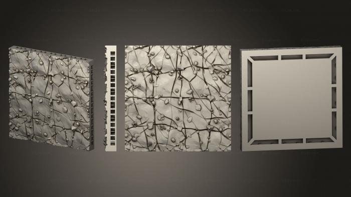 Geometrical panel (Nature Floor Tiles Cave Tiles 4x4 A, PGM_0799) 3D models for cnc