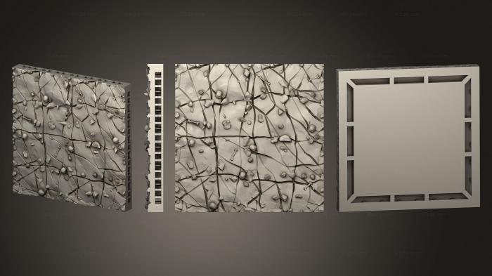 Geometrical panel (Nature Floor Tiles Cave Tiles 4x4 B, PGM_0800) 3D models for cnc