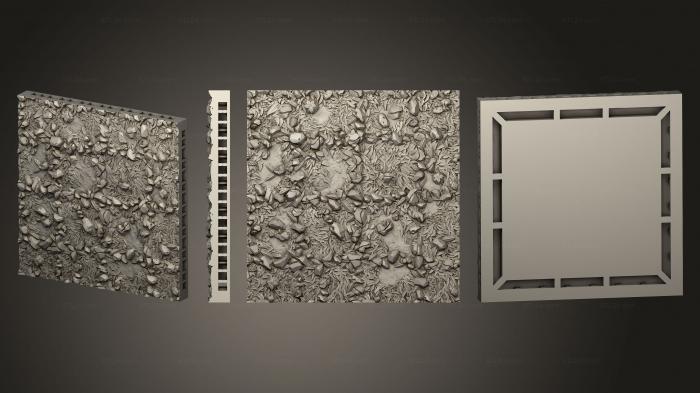 Geometrical panel (Nature Floor Tiles Jungle Tile 4x4 B, PGM_0816) 3D models for cnc
