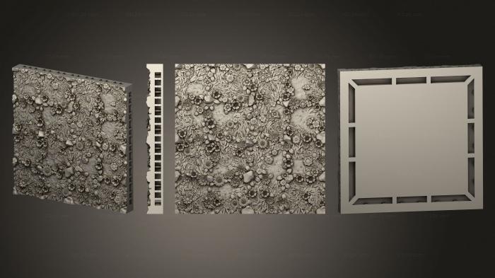 Geometrical panel (Nature Floor Tiles Meadows Tile 4x4 A, PGM_0819) 3D models for cnc