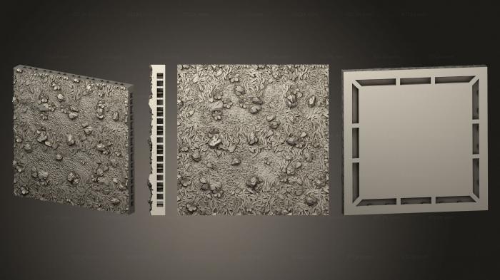 Панели геометрические (Натуральная Напольная плитка Oriental Tile 4x4 B, PGM_0828) 3D модель для ЧПУ станка