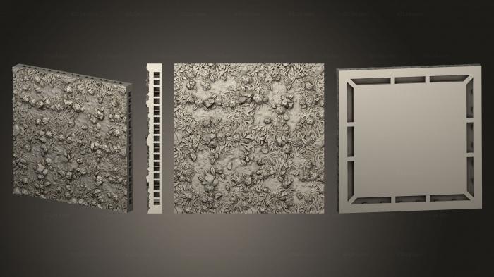 Geometrical panel (Nature Floor Tiles Swamp Tile 4x4 A, PGM_0835) 3D models for cnc
