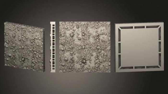 Geometrical panel (Nature Floor Tiles Swamp Tile 4x4 B, PGM_0836) 3D models for cnc