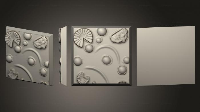 Geometrical panel (Swamp Square 30mm B, PGM_0939) 3D models for cnc