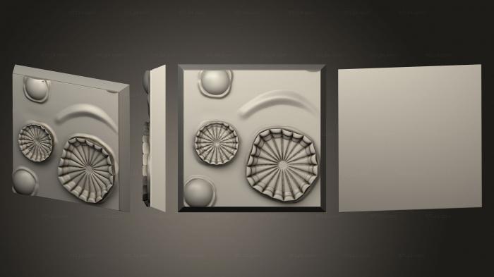 Geometrical panel (Swamp Square A, PGM_0941) 3D models for cnc