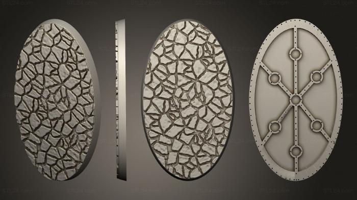 Geometrical panel (Where Legends Stand flagstone 90mm oval magnet, PGM_0961) 3D models for cnc