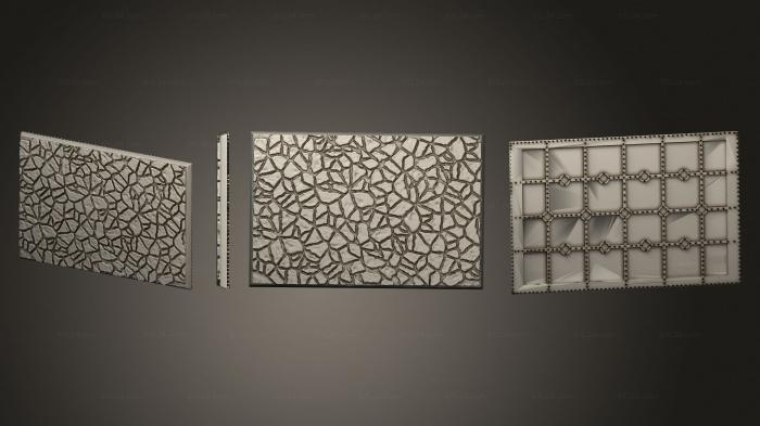 Панели геометрические (Где стоят Легенды каменная плита 150 x 100 магнит ы, PGM_0966) 3D модель для ЧПУ станка