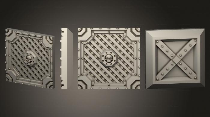 Geometrical panel (Citybuilders Parts 1x1 grates tile, PGM_0983) 3D models for cnc