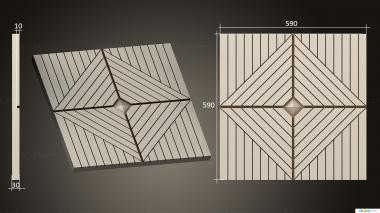 Geometrical panel (Owl door panel on a tree branch version2, PGM_0987) 3D models for cnc