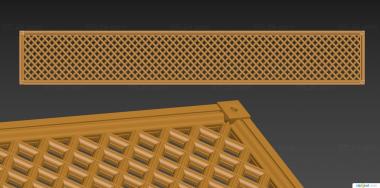 Geometrical panel (Vertical panel with grid, PGM_0992) 3D models for cnc