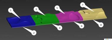 Geometrical panel (Panel with recesses 4 piece model, PGM_0997) 3D models for cnc