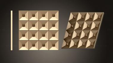 Geometrical panel (Lozenge panel, PGM_0998) 3D models for cnc